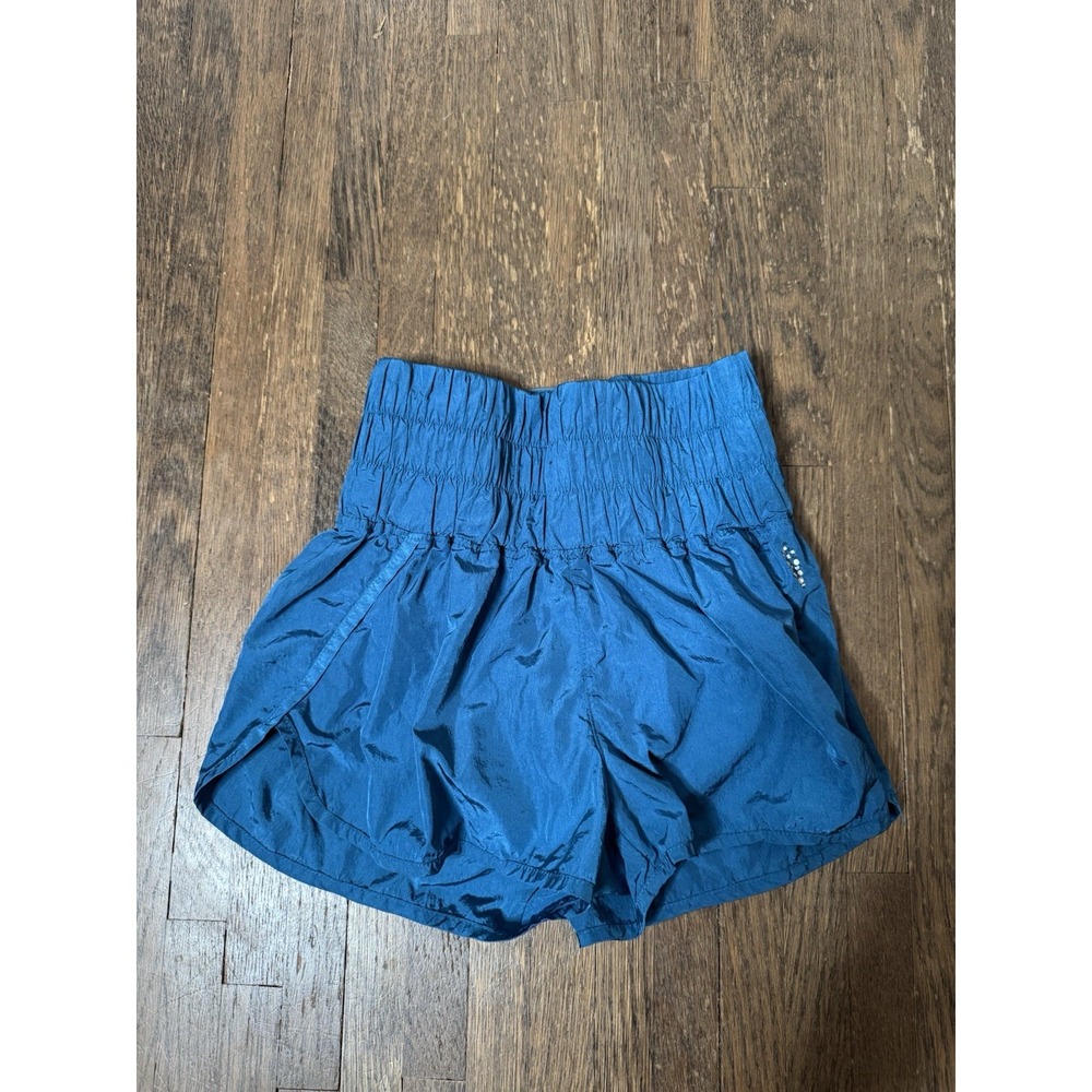FP Movement The Way Home High Waisted Athletic Shorts Teal Blue XS